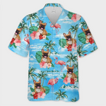 Custom Photo Beach More Worry Less - Dog & Cat Personalized Custom Unisex Tropical Hawaiian Aloha Shirt - Summer Vacation Gift, Birthday Gift For Kids, Cat Lovers