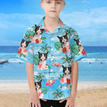 Custom Photo Beach More Worry Less - Dog & Cat Personalized Custom Unisex Tropical Hawaiian Aloha Shirt - Summer Vacation Gift, Birthday Gift For Kids, Cat Lovers