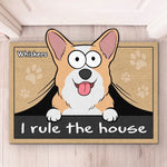 I Rule The House - Dog Personalized Custom Shaped Home Decor Decorative Mat - House Warming Gift For Dog Lovers