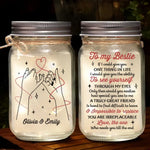 Life Is Better With True Friends - Bestie Personalized Custom Mason Jar Light - Gift For BFF, Best Friends, Bestie