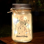 Life Is Better With True Friends - Bestie Personalized Custom Mason Jar Light - Gift For BFF, Best Friends, Bestie