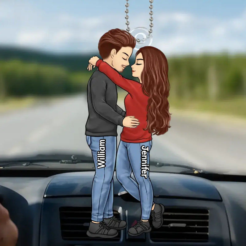 Every Day With You Is The Best Day Of My Life - Couple Personalized Custom Car Ornament - Acrylic Custom Shaped - Gift For Couple