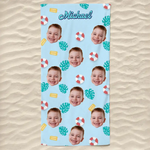 Custom Photo Let's Have An Unforgettable Summer - Family Personalized Custom Beach Towel - Summer Vacation Gift For Kids