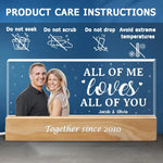 Custom Photo All Of Me Loves All Of You - Couple Personalized Custom Acrylic Letters 3D LED Night Light - Gift For Husband, Wife, Couple