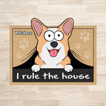 I Rule The House - Dog Personalized Custom Shaped Home Decor Decorative Mat - House Warming Gift For Dog Lovers