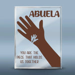 Your Hand Holds Our Tiny Hearts - Family Personalized Custom Rectangle Shaped Acrylic Plaque - Gift For Mom