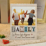 Custom Photo Together We Have It All - Family Personalized Custom Vertical Rectangle Shaped Building Brick Blocks - Gift For Family