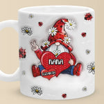 Keep You In My Heart - Family Personalized Custom 3D Inflated Effect Printed Mug - Gift For Grandma
