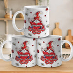 Keep You In My Heart - Family Personalized Custom 3D Inflated Effect Printed Mug - Gift For Grandma