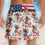 Custom Photo Enjoy Summer - Dog & Cat Personalized Custom Tropical Hawaiian Aloha Men Beach Shorts - 4th of July, Summer Vacation Gift, Birthday Party Gift For Dog Lovers, Pet Lovers