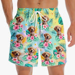 Custom Photo Summer Has Always Been My Favorite Season - Dog & Cat Personalized Custom Tropical Hawaiian Aloha Men Beach Shorts - Summer Vacation Gift, Birthday Party Gift For Dog Lovers