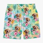 Custom Photo Summer Has Always Been My Favorite Season - Dog & Cat Personalized Custom Tropical Hawaiian Aloha Men Beach Shorts - Summer Vacation Gift, Birthday Party Gift For Dog Lovers