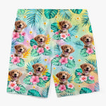 Custom Photo Summer Has Always Been My Favorite Season - Dog & Cat Personalized Custom Tropical Hawaiian Aloha Men Beach Shorts - Summer Vacation Gift, Birthday Party Gift For Dog Lovers