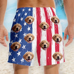 Custom Photo You, Me And The Sea - Dog & Cat Personalized Custom Tropical Hawaiian Aloha Men Beach Shorts - Summer Vacation Gift, Birthday Party Gift For Dog Lovers, Dog Dads