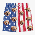 Custom Photo You, Me And The Sea - Dog & Cat Personalized Custom Tropical Hawaiian Aloha Men Beach Shorts - Summer Vacation Gift, Birthday Party Gift For Dog Lovers, Dog Dads
