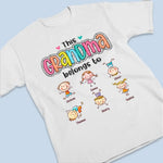 This Mama Belongs To - Family Personalized Custom Unisex T-shirt, Hoodie, Sweatshirt - Gift For Grandma