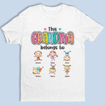 This Mama Belongs To - Family Personalized Custom Unisex T-shirt, Hoodie, Sweatshirt - Gift For Grandma