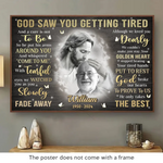 Custom Photo God Loves You No Matter What - Memorial Personalized Custom Horizontal Poster - Sympathy Gift For Family