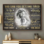 Custom Photo God Loves You No Matter What - Memorial Personalized Custom Horizontal Poster - Sympathy Gift For Family