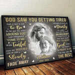 Custom Photo God Loves You No Matter What - Memorial Personalized Custom Horizontal Poster - Sympathy Gift For Family