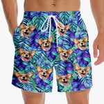 Custom Photo Meet Me Where The Sky Touches The Sea - Dog & Cat Personalized Custom Tropical Hawaiian Aloha Men Beach Shorts - Summer Vacation Gift, Birthday Party Gift For Dog Lovers, Pet Lovers