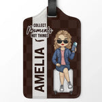 Go With Me, Collect Moments, Not Things - Travel Personalized Custom Luggage Tag - Holiday Vacation Gift, Gift For Women, Travel Lovers