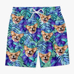 Custom Photo Meet Me Where The Sky Touches The Sea - Dog & Cat Personalized Custom Tropical Hawaiian Aloha Men Beach Shorts - Summer Vacation Gift, Birthday Party Gift For Dog Lovers, Pet Lovers
