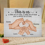 Home Is Where Family Is - Family Personalized Custom Horizontal Rectangle Shaped Building Brick Blocks - Gift For Family