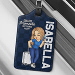 Travel Is My Therapy, Confirmed - Travel Personalized Custom Luggage Tag - Holiday Vacation Gift, Gift For Adventure Travelers, Frequent Flyers, Travel Lovers