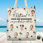Custom Photo Cheers To A Fabulous Retirement - Family Personalized Custom Beach Bag - Appreciation, Retirement Gift For Grandma, Grandpa, Grandparent