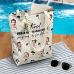 Custom Photo Cheers To A Fabulous Retirement - Family Personalized Custom Beach Bag - Appreciation, Retirement Gift For Grandma, Grandpa, Grandparent