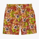 Custom Photo Meet Me Where The Sky Touches The Sea - Dog & Cat Personalized Custom Tropical Hawaiian Aloha Men Beach Shorts - Summer Vacation Gift, Birthday Party Gift For Dog Lovers, Pet Lovers