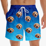 Custom Photo My Pet Thinks I'm A Catch - Dog & Cat Personalized Custom Tropical Hawaiian Aloha Men Beach Shorts - Summer Vacation Gift, Birthday Party Gift For Dog Lovers