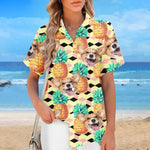 Custom Photo Catch The Wave - Dog & Cat Personalized Custom Unisex Tropical Hawaiian Aloha Shirt - Summer Vacation Gift, Gift For Dog Lovers