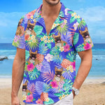 Custom Photo Running Towards The Sun - Dog & Cat Personalized Custom Unisex Tropical Hawaiian Aloha Shirt - Summer Vacation Gift, Gift For Dog Lovers, Pet Lovers