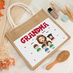 I'm A Professional Grandma - Family Personalized Custom Tote Gift Bags, Jute Tote Bags, Beach Bags - Gift For Grandma