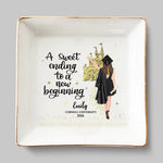 Be Proud Of This Moment, You Earned It - Family Personalized Custom Jewelry Dish - Graduation Gift For Daughter, Sister, Granddaughter
