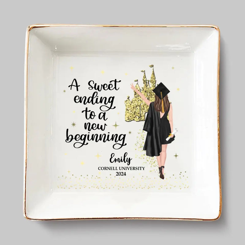 Be Proud Of This Moment, You Earned It - Family Personalized Custom Jewelry Dish - Graduation Gift For Family Members, Siblings, Brothers, Sisters