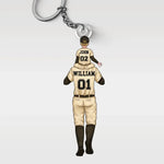 Daddy's Team - Family Personalized Custom Shaped Acrylic Keychain - Gift For Family
