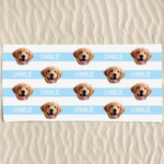 Custom Photo Summer Days And Pet Cuddles - Dog & Cat Personalized Custom Beach Towel - Summer Vacation Gift, Birthday Pool Party Gift For Dog Lovers