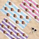 Custom Photo Summer Days And Pet Cuddles - Dog & Cat Personalized Custom Beach Towel - Summer Vacation Gift, Birthday Pool Party Gift For Dog Lovers