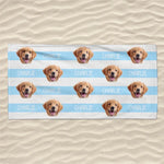 Custom Photo Summer Days And Pet Cuddles - Dog & Cat Personalized Custom Beach Towel - Summer Vacation Gift, Birthday Pool Party Gift For Dog Lovers