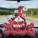 The Love Between You And Me Is Forever - Family Personalized Custom Car Ornament - Acrylic Custom Shaped - Gift For Grandma, Grandparent