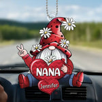 The Love Between You And Me Is Forever - Family Personalized Custom Car Ornament - Acrylic Custom Shaped - Gift For Grandma, Grandparent
