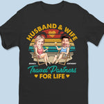 Custom Photo Travel Partners For Life - Couple Personalized Custom Unisex T-shirt, Hoodie, Sweatshirt - Gift For Couple, Husband, Wife