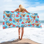 Custom Photo Sandy Paws, Salty Kisses - Dog & Cat Personalized Custom Beach Towel - Summer Vacation Gift, Birthday Pool Party Gift For Dog Lovers