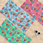 Custom Photo Sandy Paws, Salty Kisses - Dog & Cat Personalized Custom Beach Towel - Summer Vacation Gift, Birthday Pool Party Gift For Dog Lovers