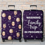 Custom Photo The Sky Is Calling And We Must Go - Family Personalized Custom Luggage Cover - Summer Vacation Gift For Family
