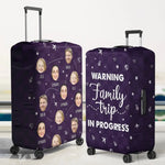 Custom Photo The Sky Is Calling And We Must Go - Family Personalized Custom Luggage Cover - Summer Vacation Gift For Family