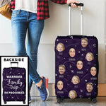 Custom Photo The Sky Is Calling And We Must Go - Family Personalized Custom Luggage Cover - Summer Vacation Gift For Family